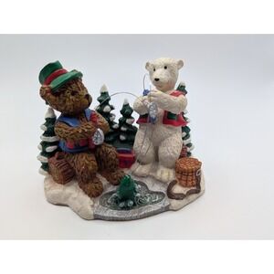 HOLLYBEARY USA Sid Salmon & Walter Klondike Fishing Buddies Holiday Winter Bears